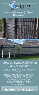 Gipea Easy To Fix Optimal Visibility Protection For Gate & Fence 40  meter Ekoband  190 mm.