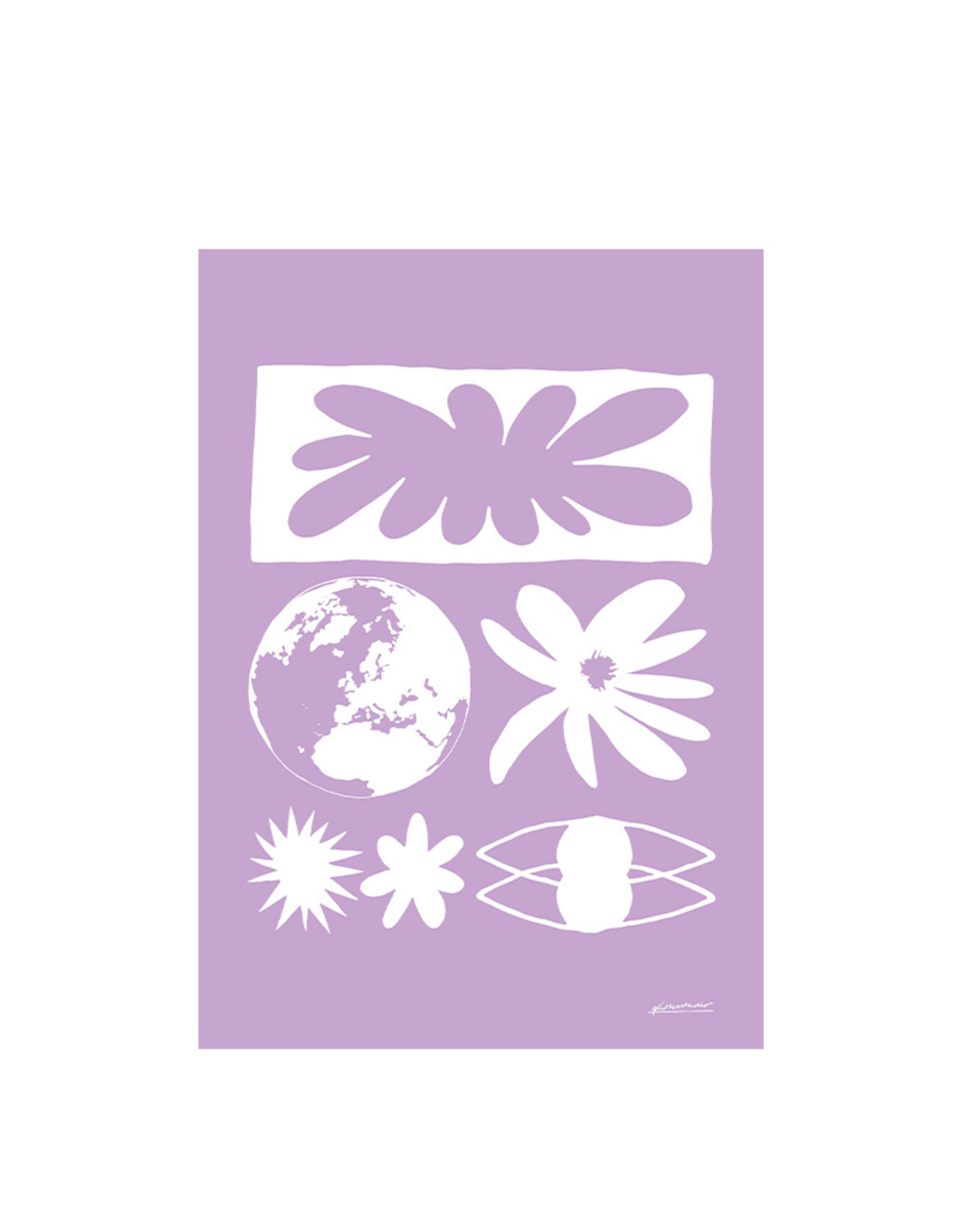 Glitterstudio Glitterstudio - Archive Lilac, Art Prints A4