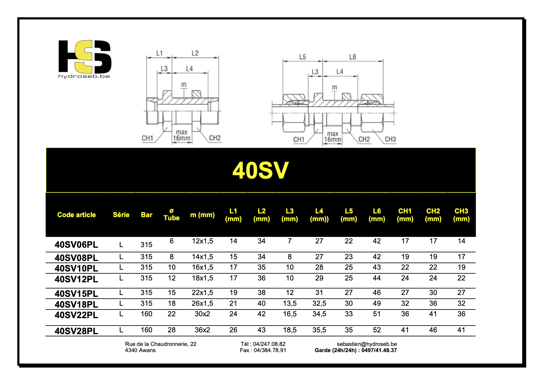 SV passes cloisons