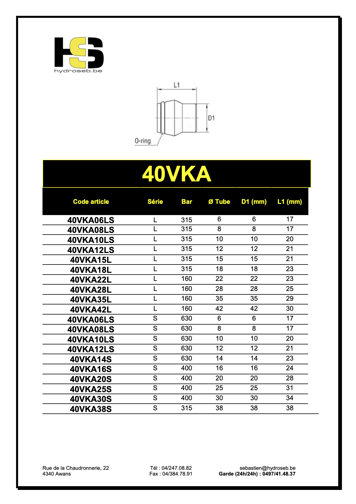 VKA bouchons femelles