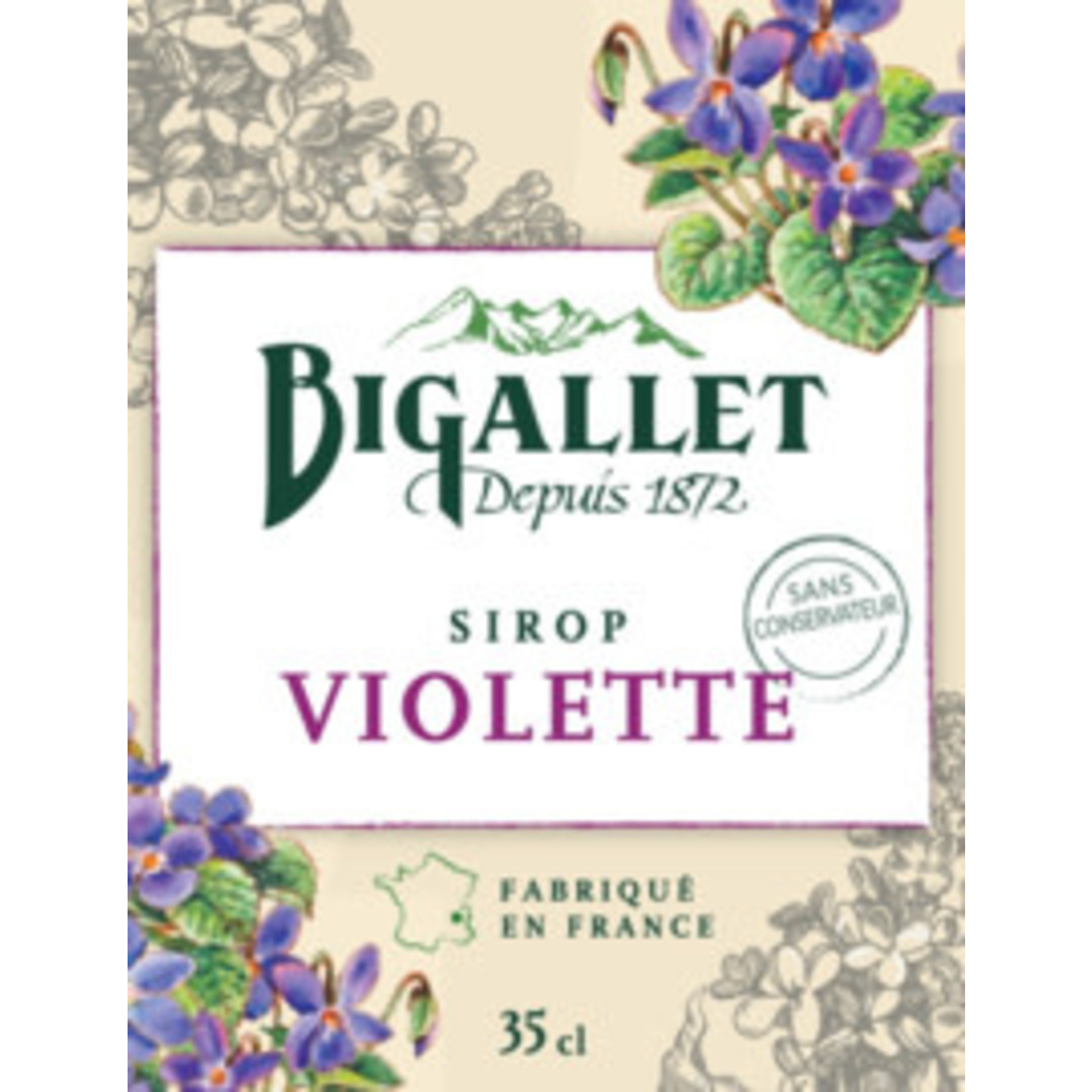 Bigallet Bigallet, Siroop les petites 35cl, Violette - viooltjes