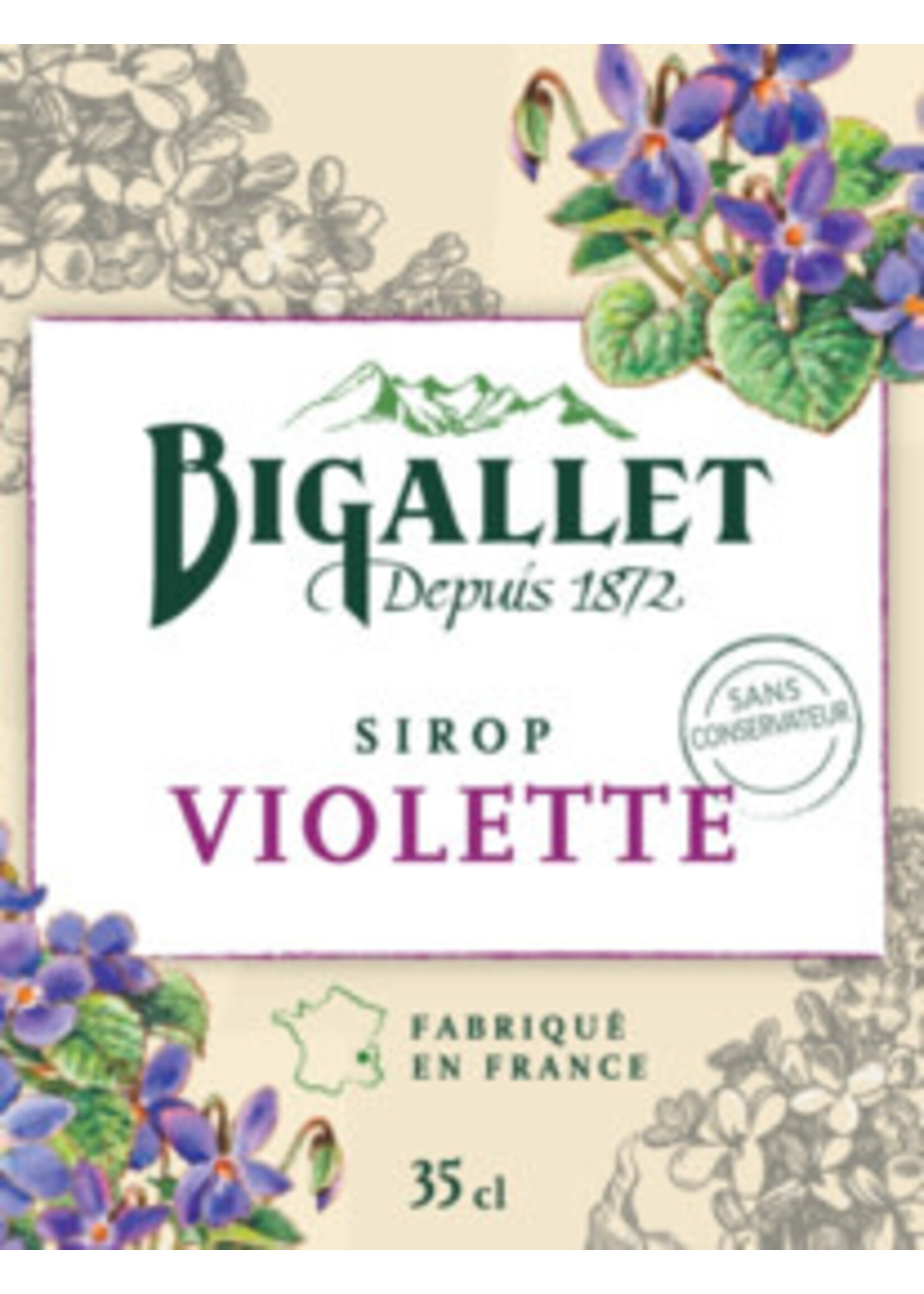 Bigallet Bigallet, Siroop les petites 35cl, Violette - viooltjes