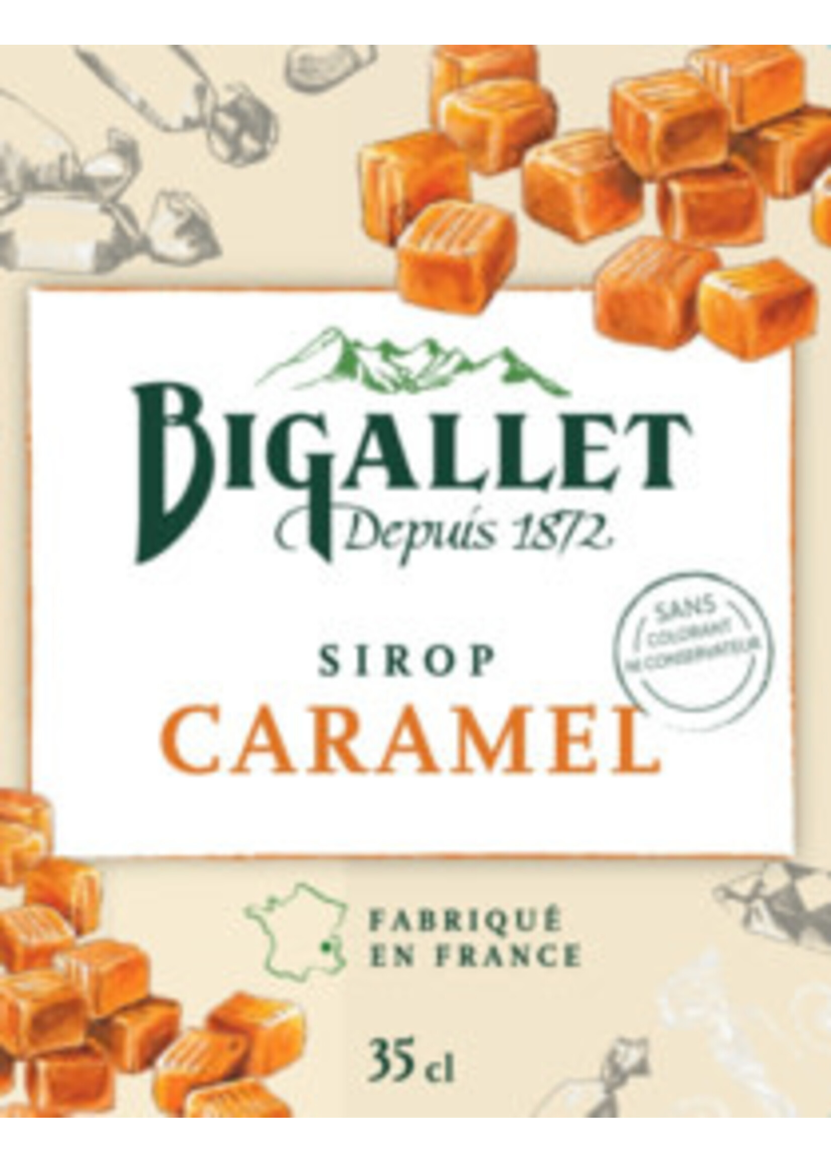 Bigallet, Siroop les petites 35cl, koffiesiroop, caramel
