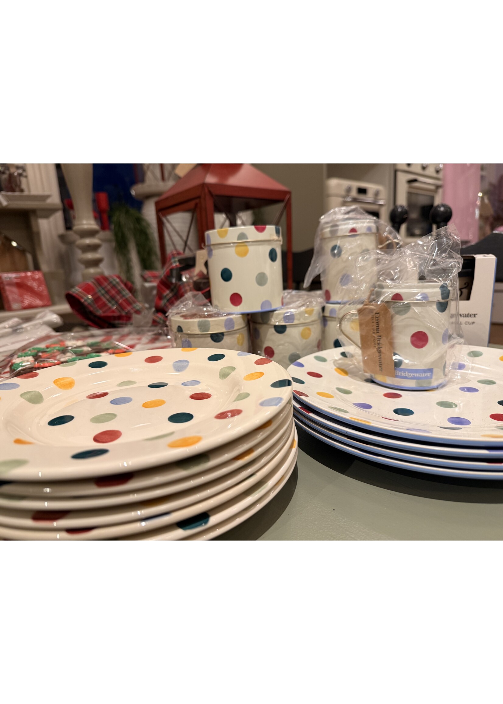 Emma, Polka dots Melamine Dinner Plate