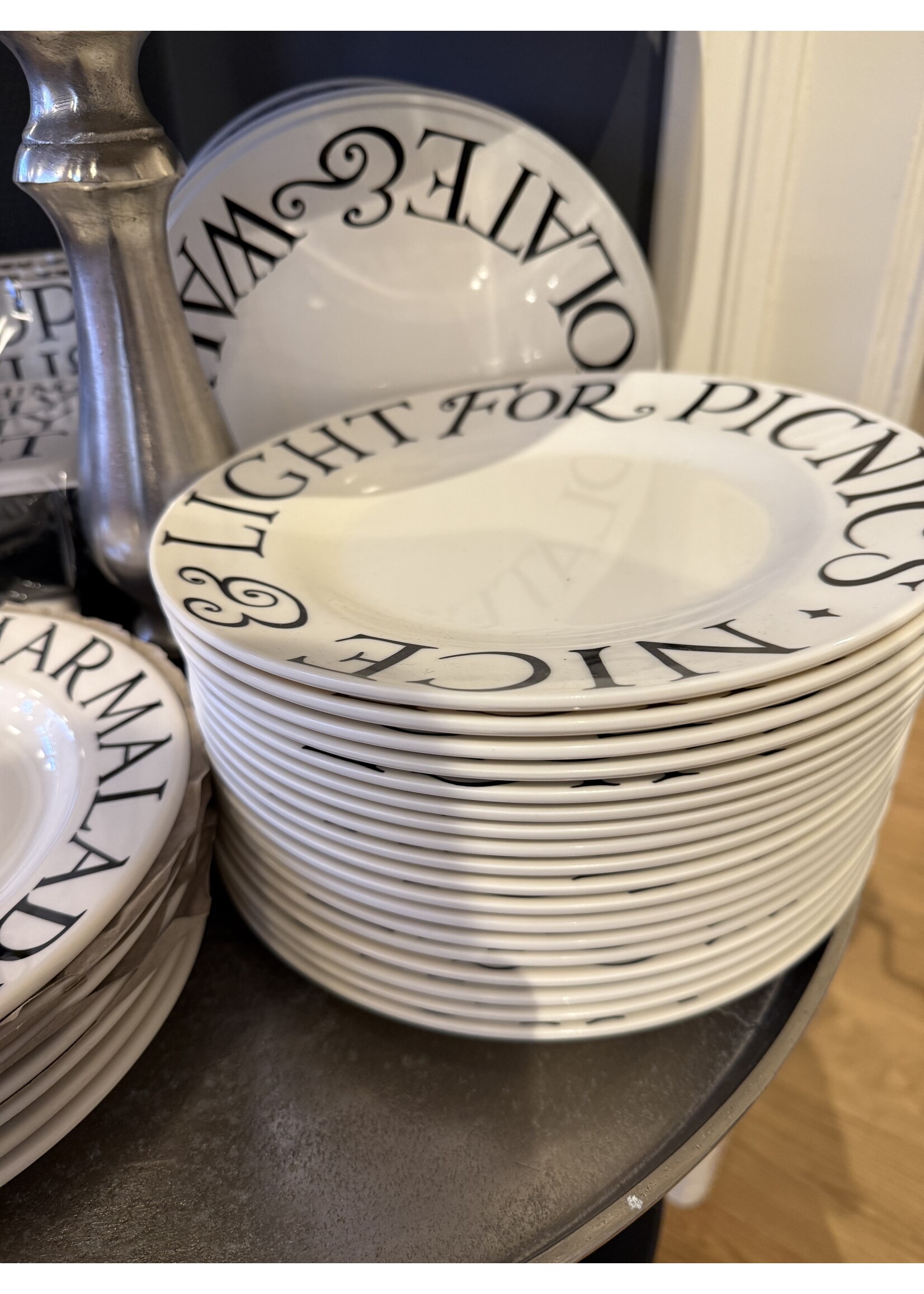 Emma, Melamine Dinner Plate Black Toast