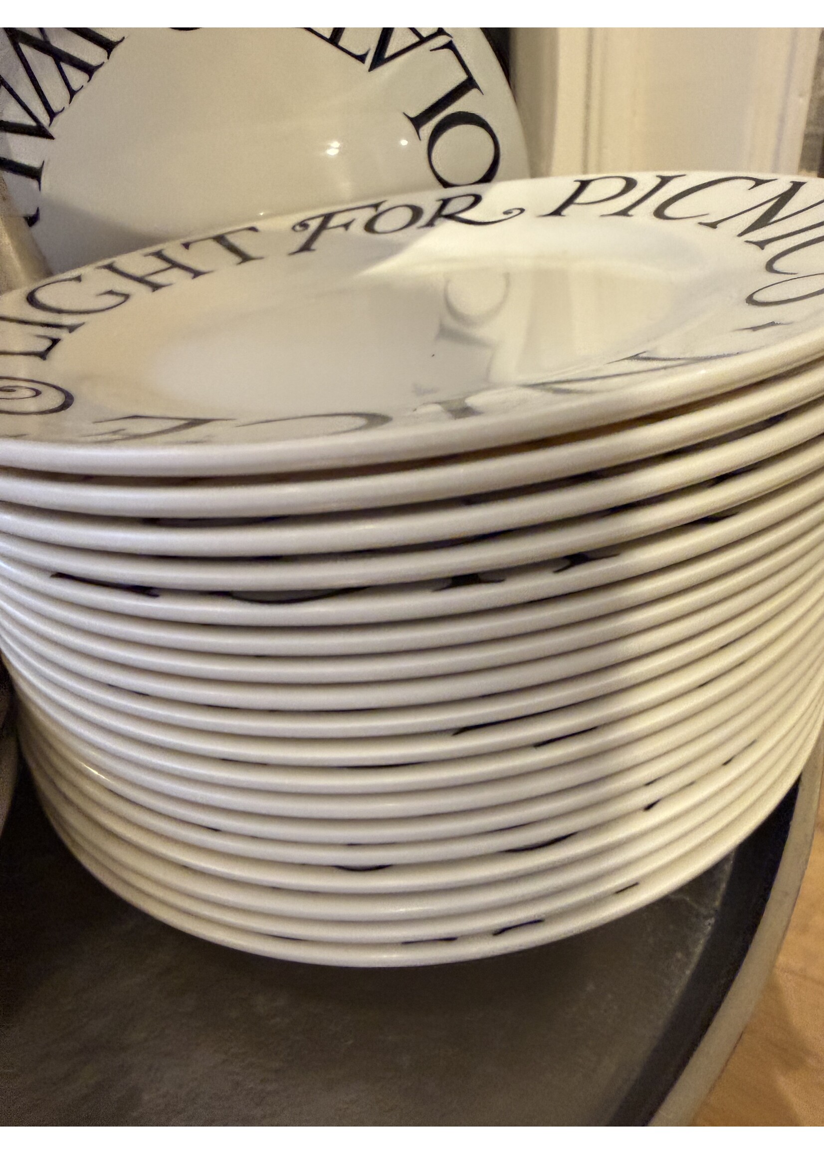 Emma, Melamine Dinner Plate Black Toast