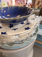 Emma, Blue star, aardewerk plate 81/2