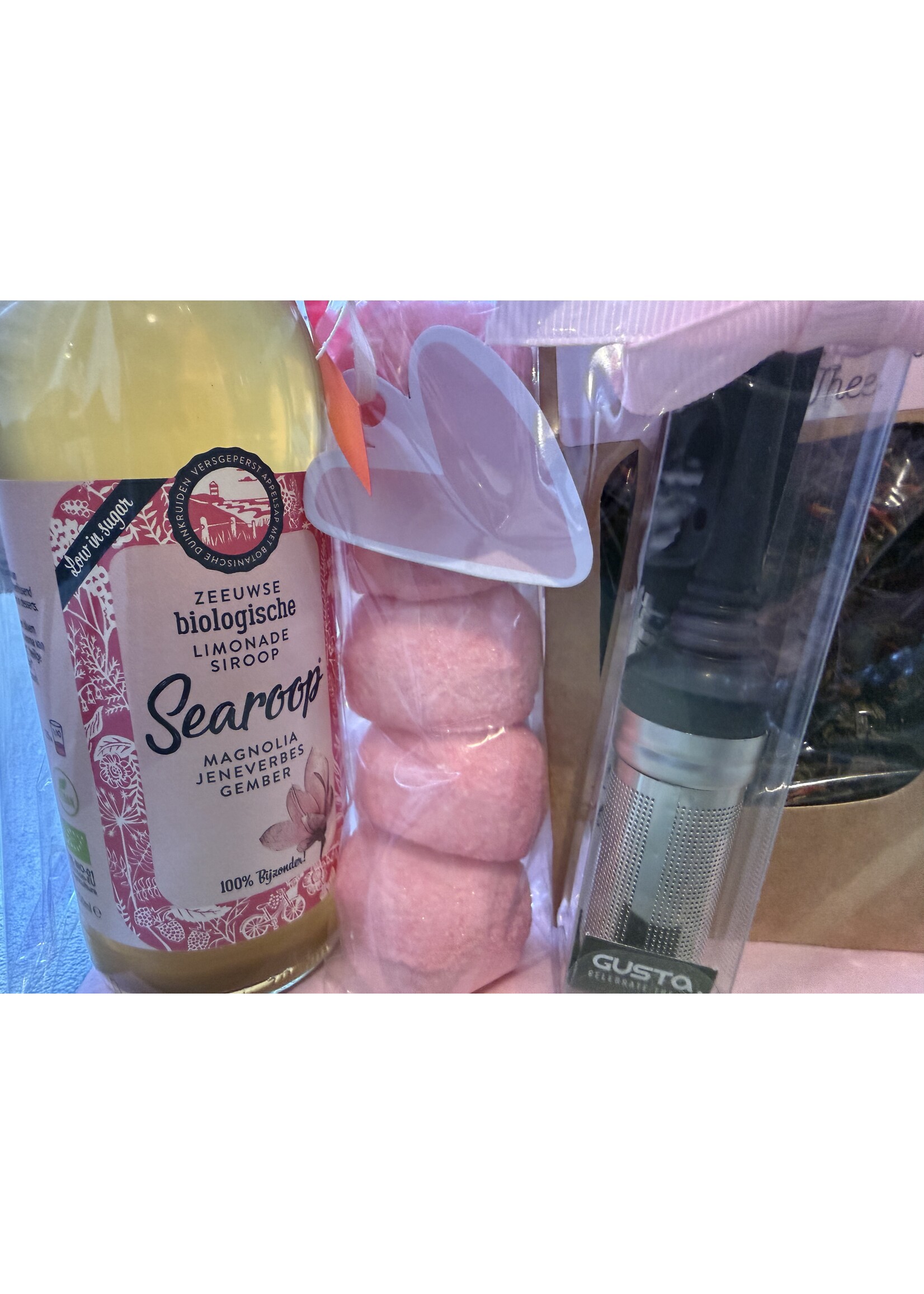 Pakket, Theepakket, searoop magnolia, thee, thee-ei, spekjes