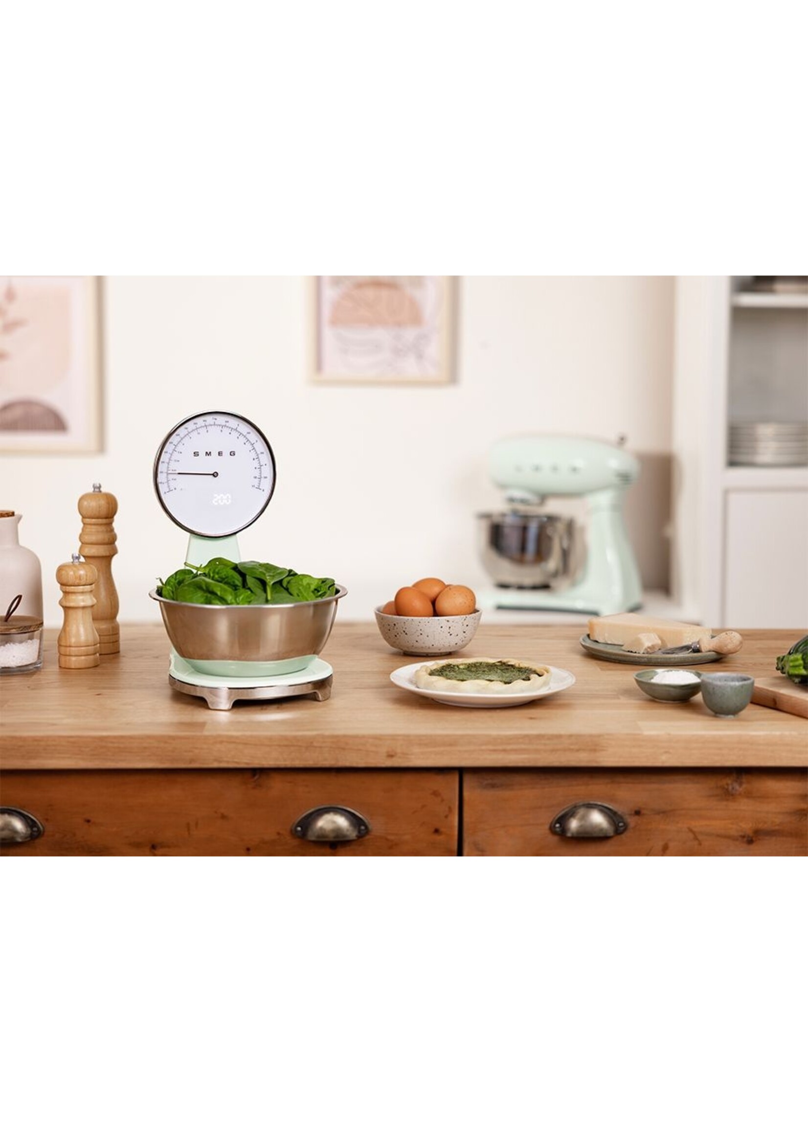 Smeg, Digitale Keukenweegschaal, Pastel Blue