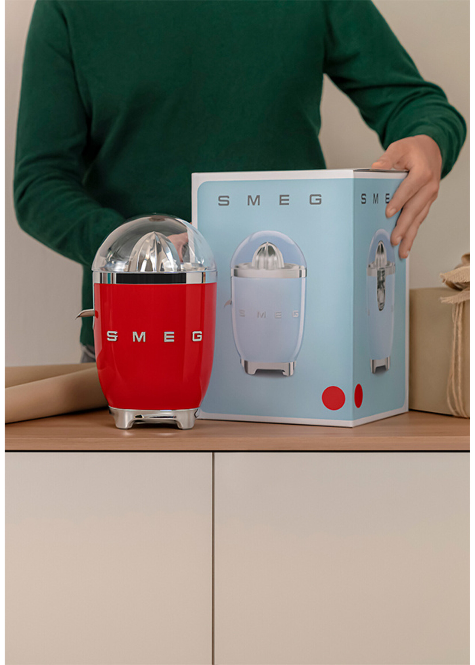 Smeg, Citruspers, 50's Style,  Red