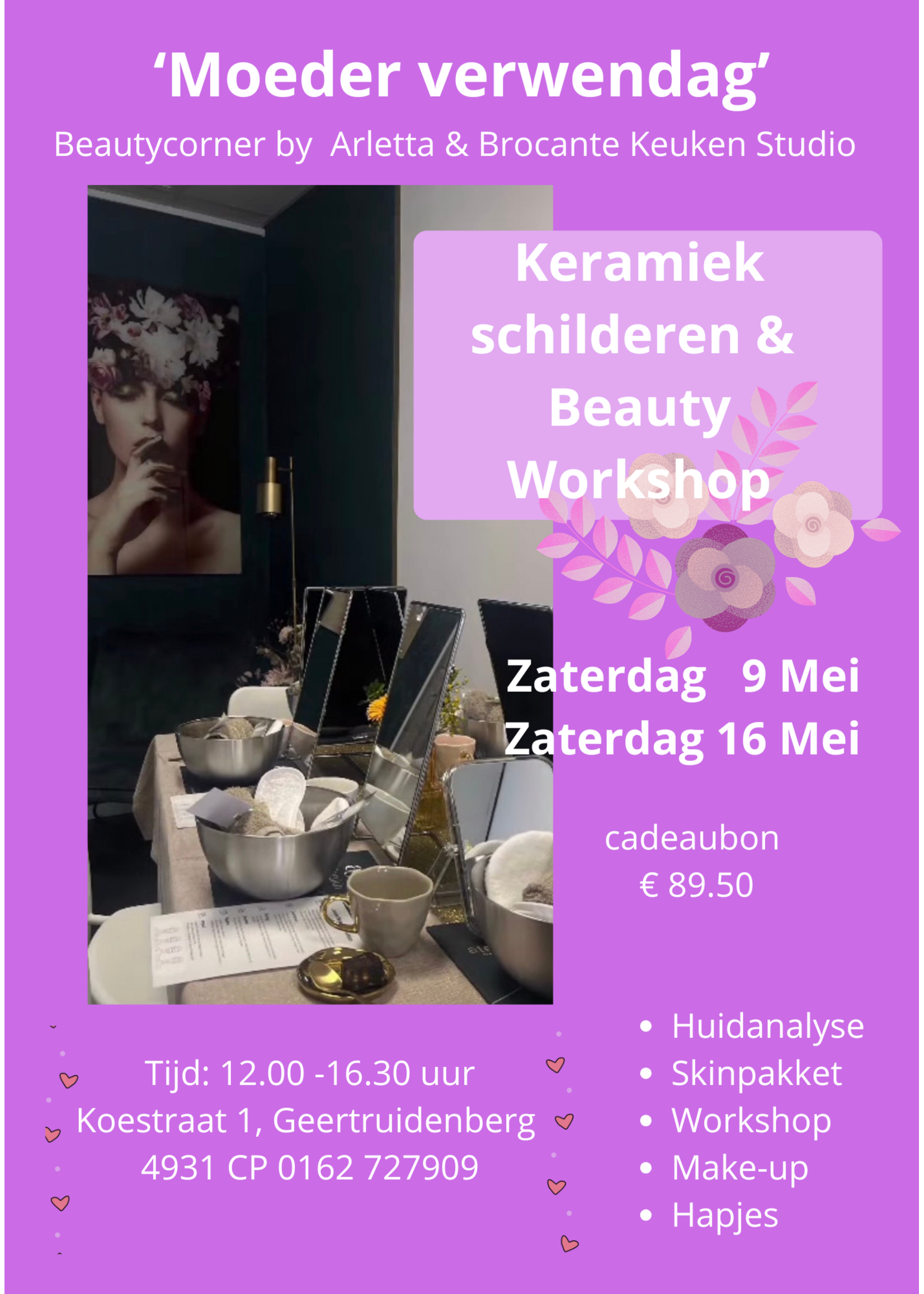 Workshop Verwendag 'Beautycorner by Arletta & Brocante Keuken Studio'
