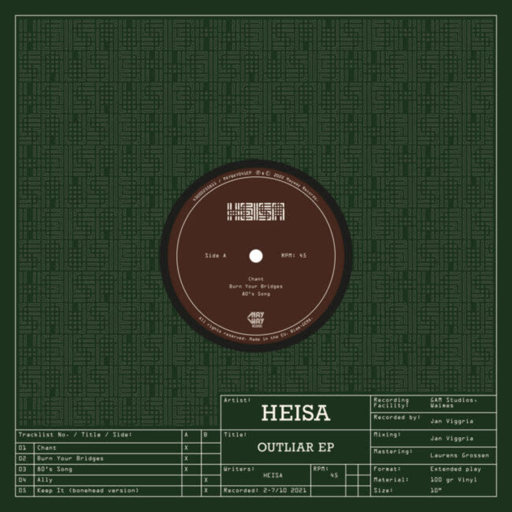 Heisa - Outliar 10"/EP