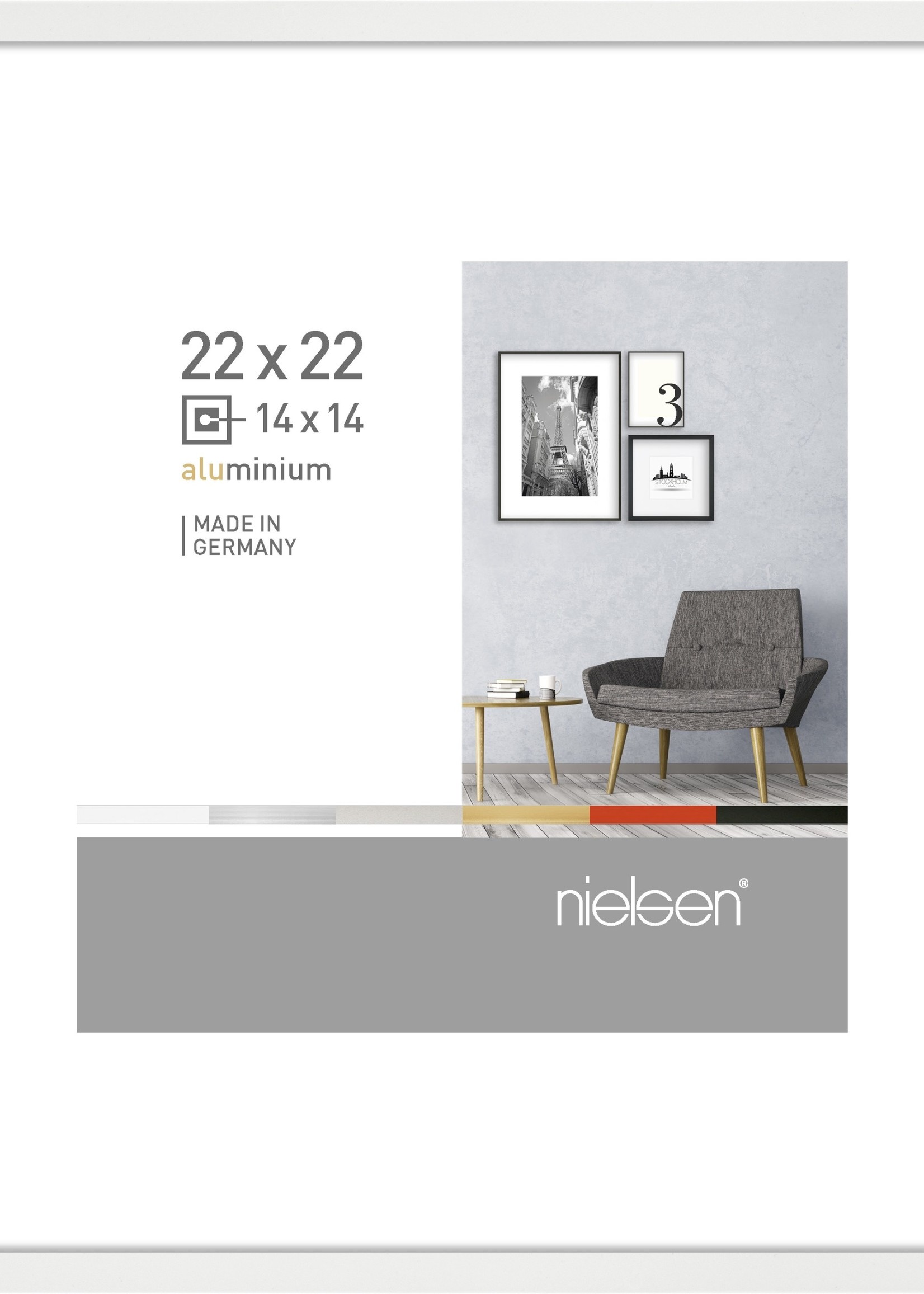 Nielsen Pixel 22 x 22 cm p.p. 14 x 14 cm