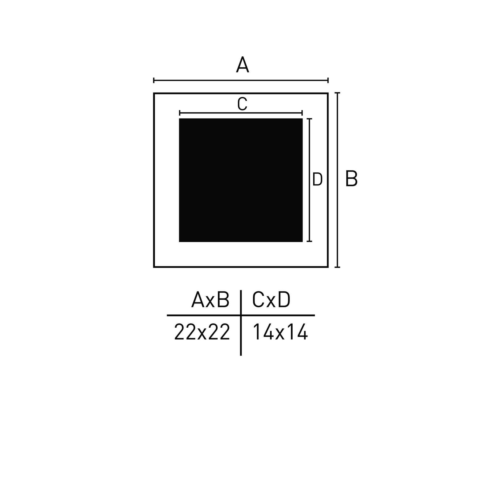 Nielsen Pixel 22 x 22 cm p.p. 14 x 14 cm