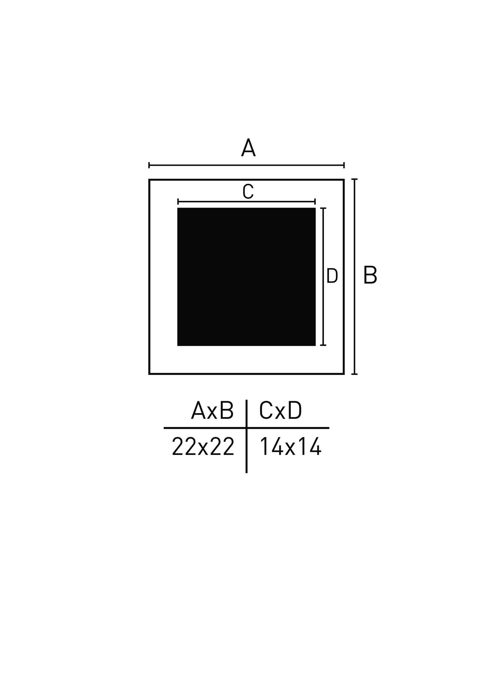 Nielsen Pixel 22 x 22 cm p.p. 14 x 14 cm