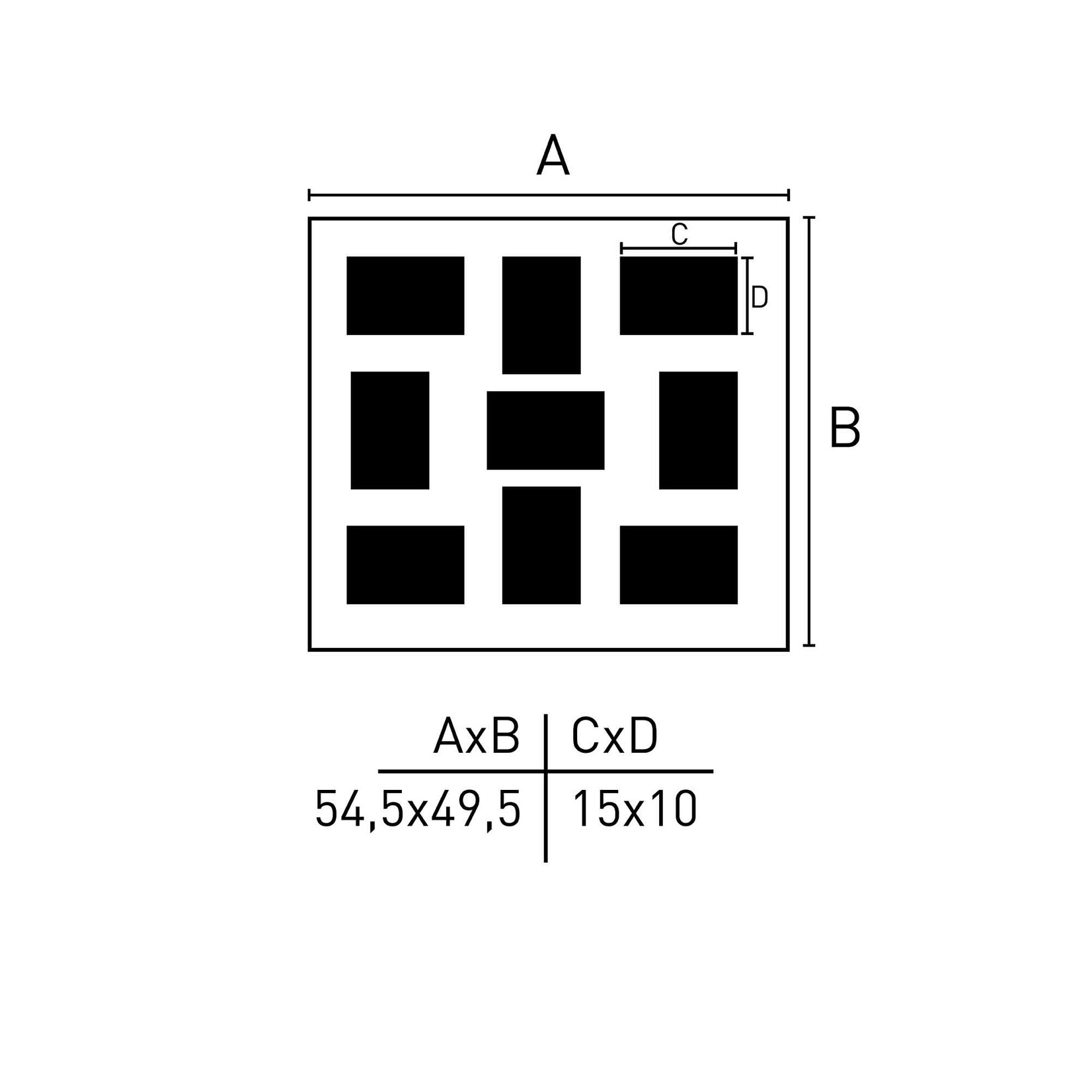 Nielsen Pixel 49.5 x 54.5 cm p.p. 9 uith. 10 x 15 cm