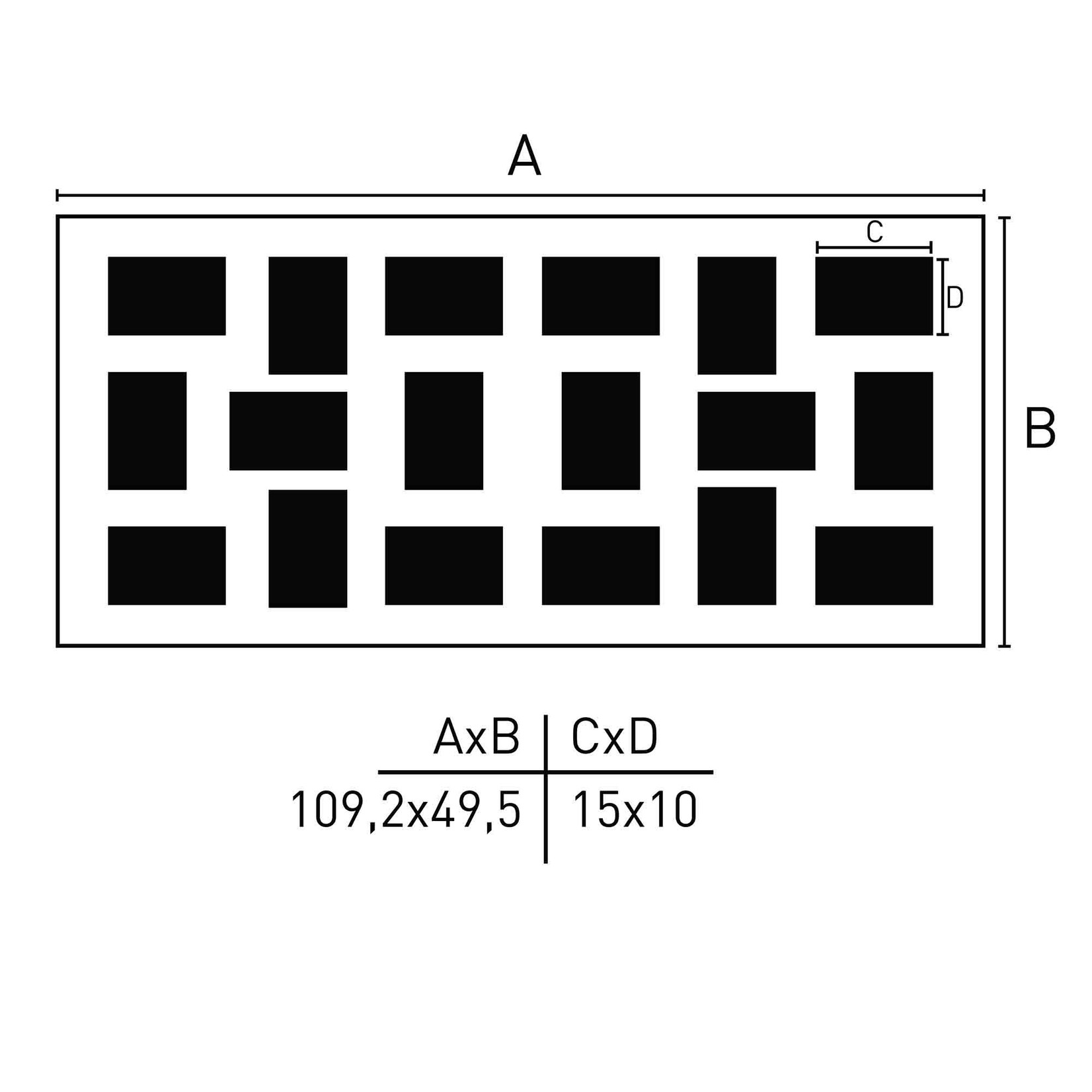 Nielsen Pixel 49.5 x 109.2 cm p.p. 18 uith. 10 x 15 cm