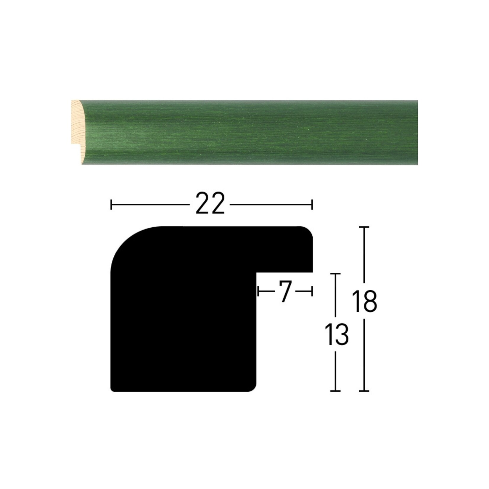 Maatwerk Aquarelle Dark green