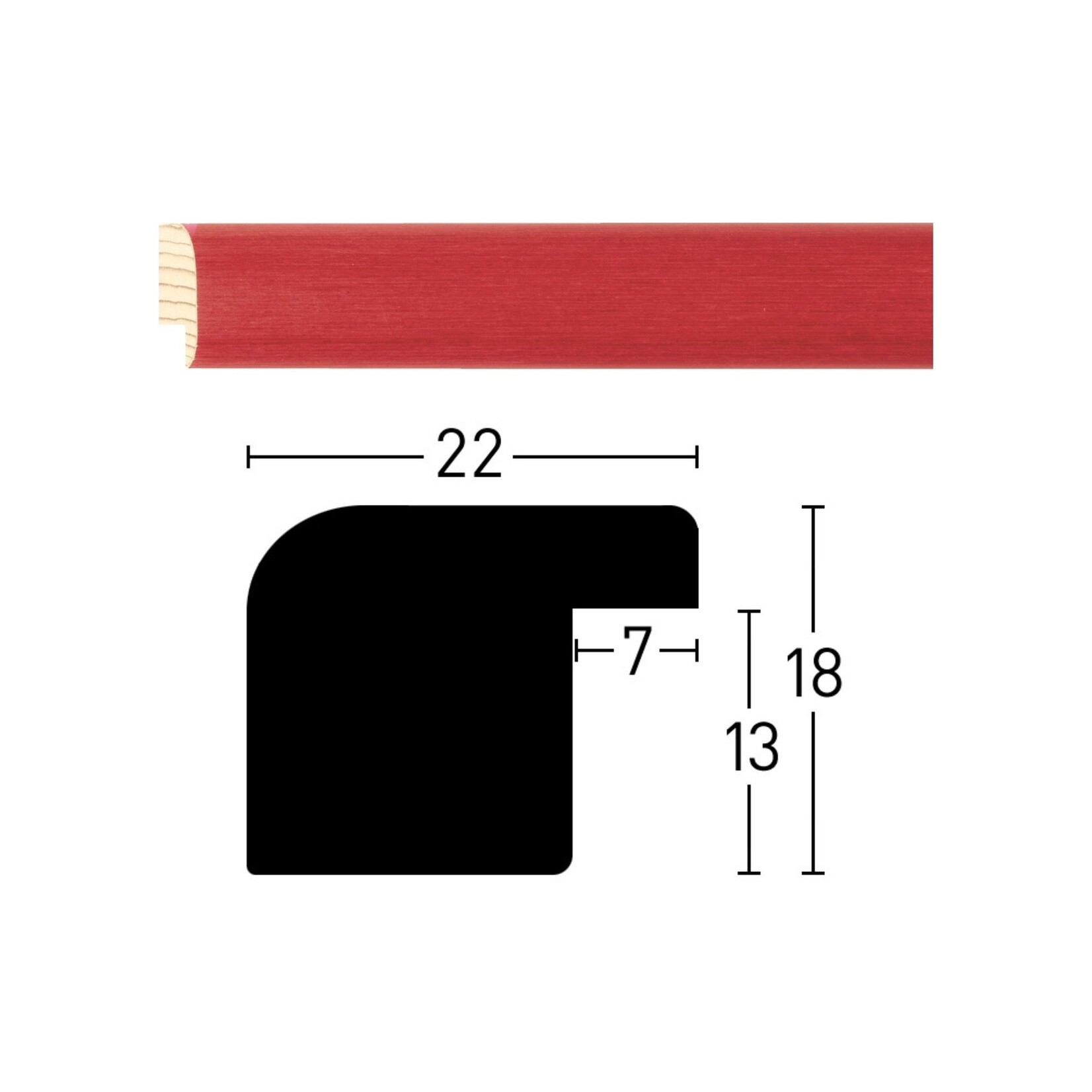 Maatwerk Aquarelle Cherry red