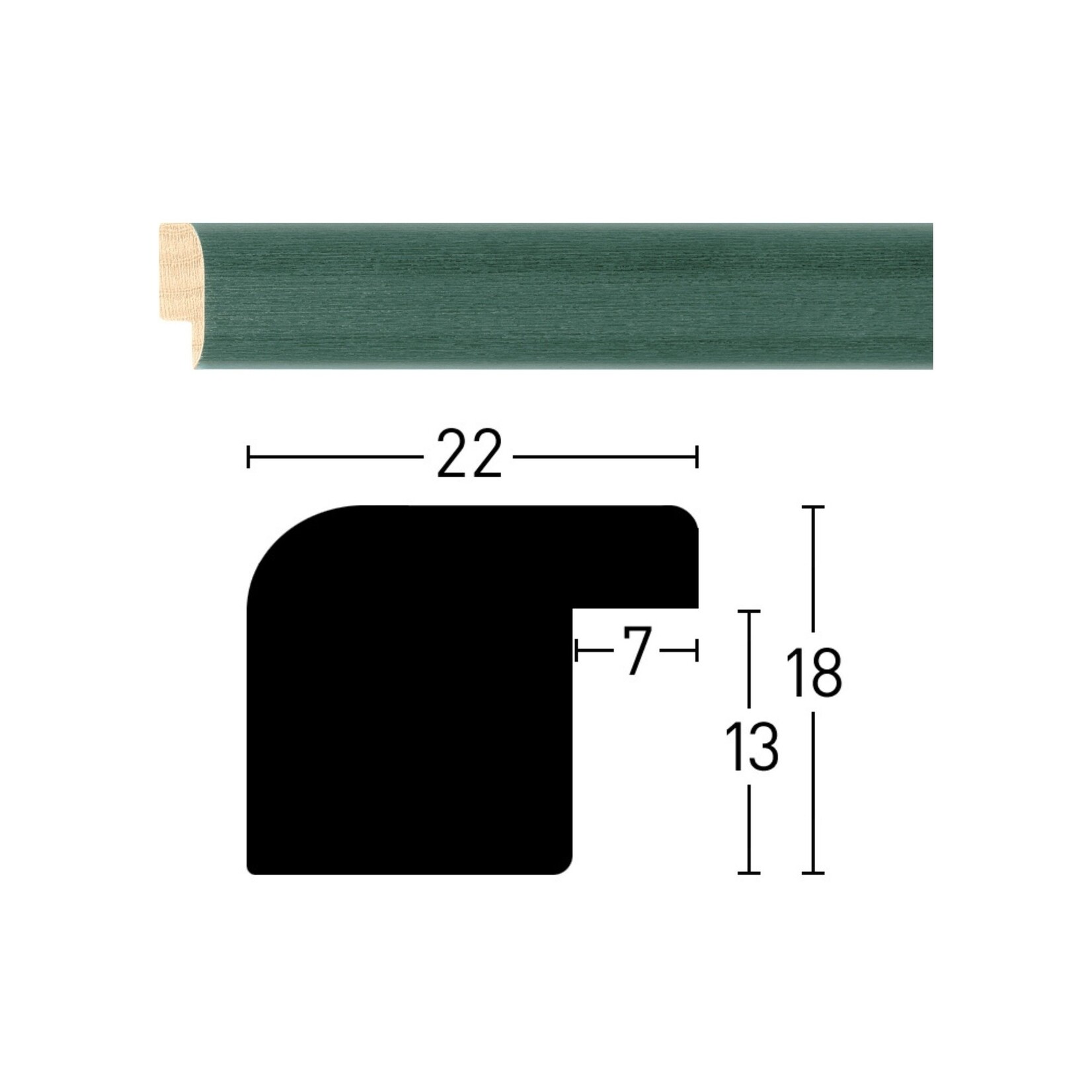 Maatwerk Aquarelle Petrol blue