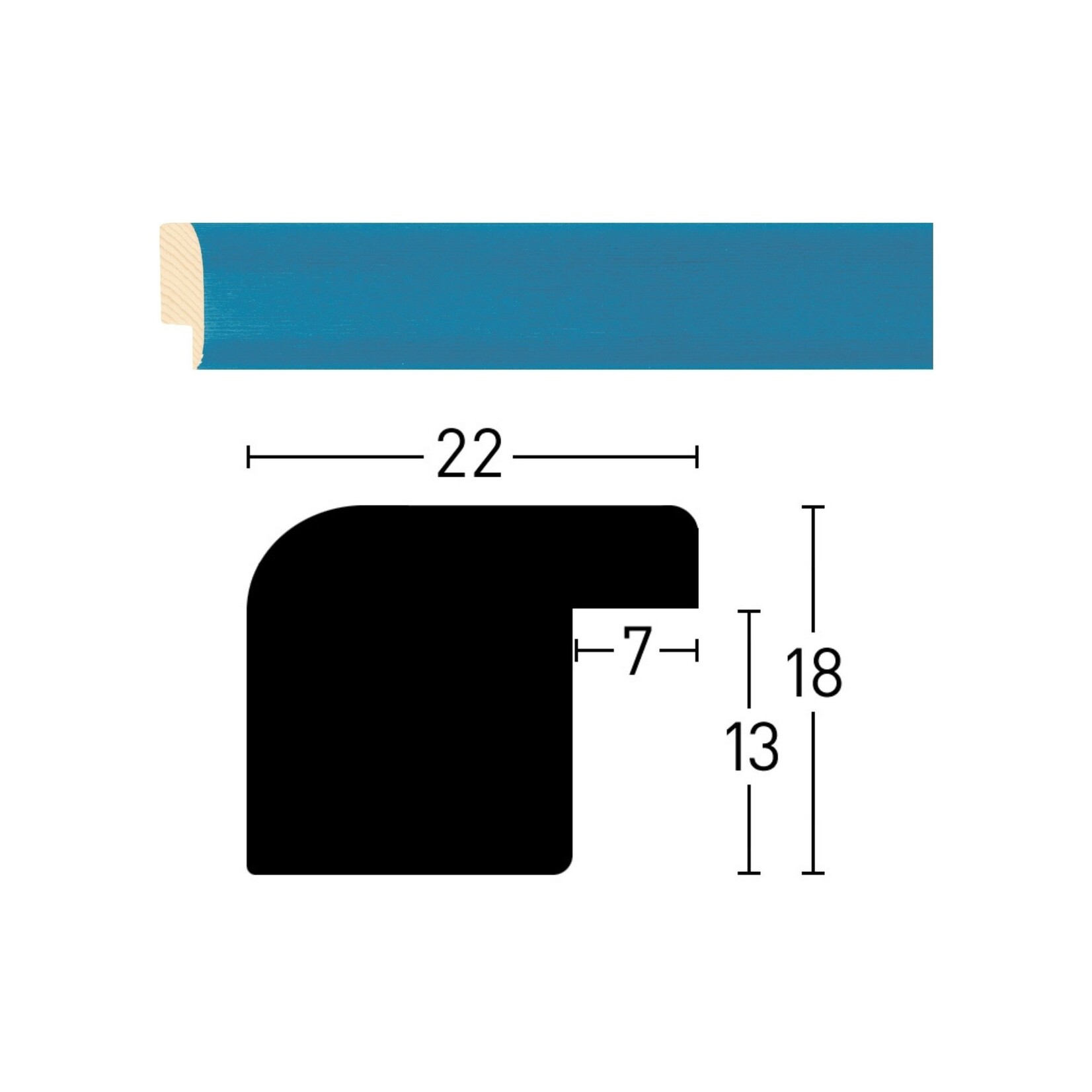 Maatwerk Aquarelle Blue