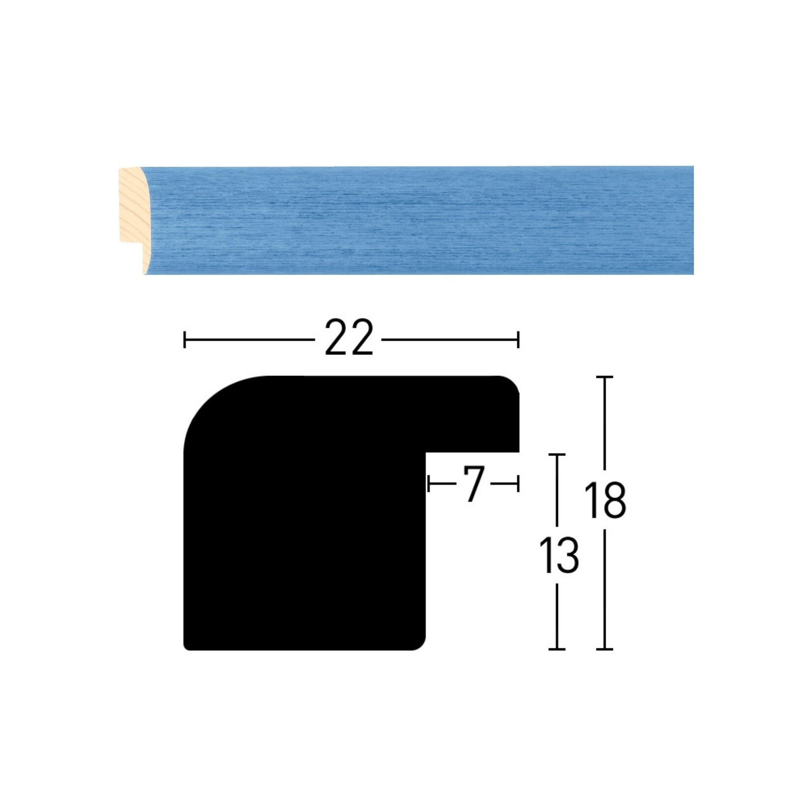 Maatwerk Aquarelle Mid Blue