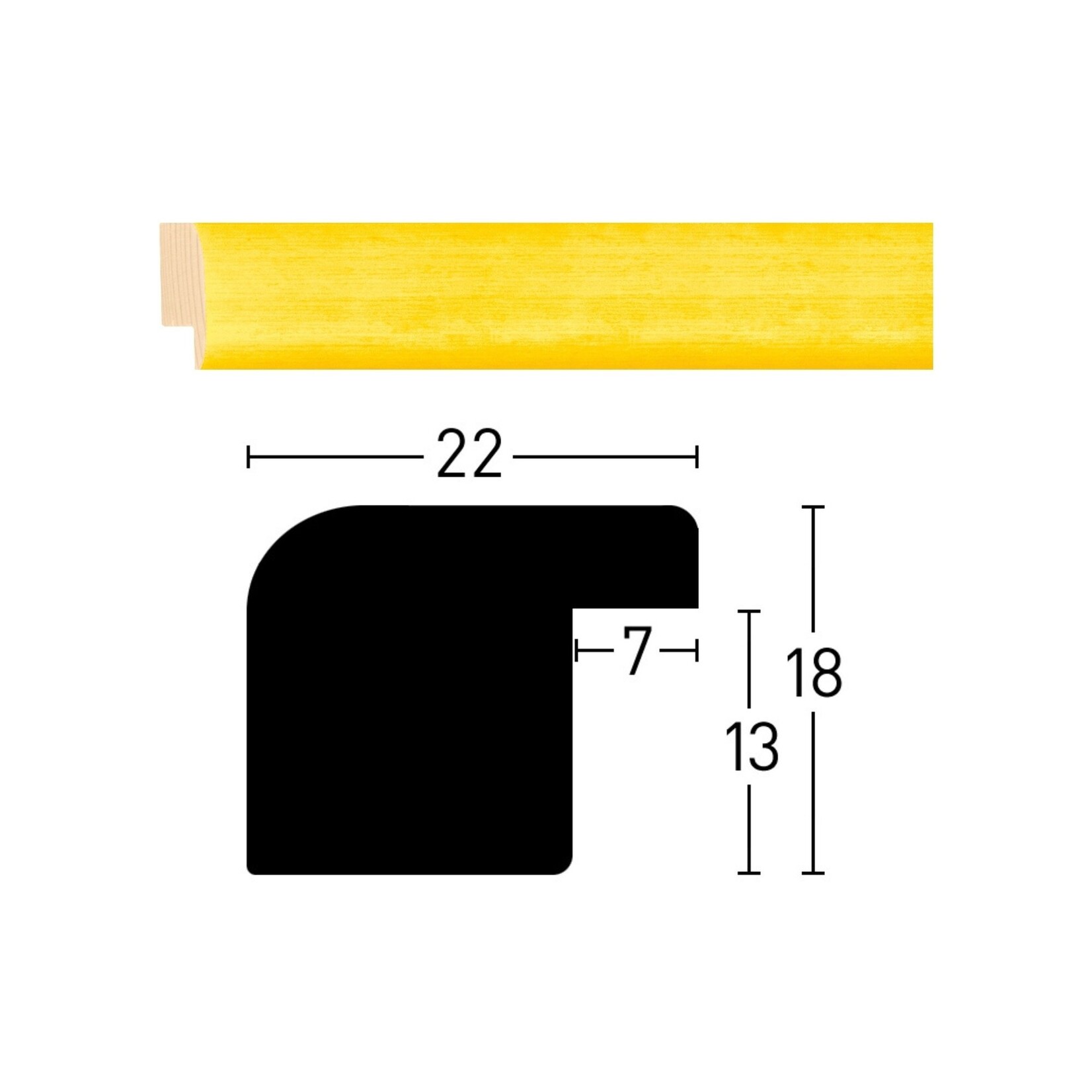 Maatwerk Aquarelle Sunny yellow