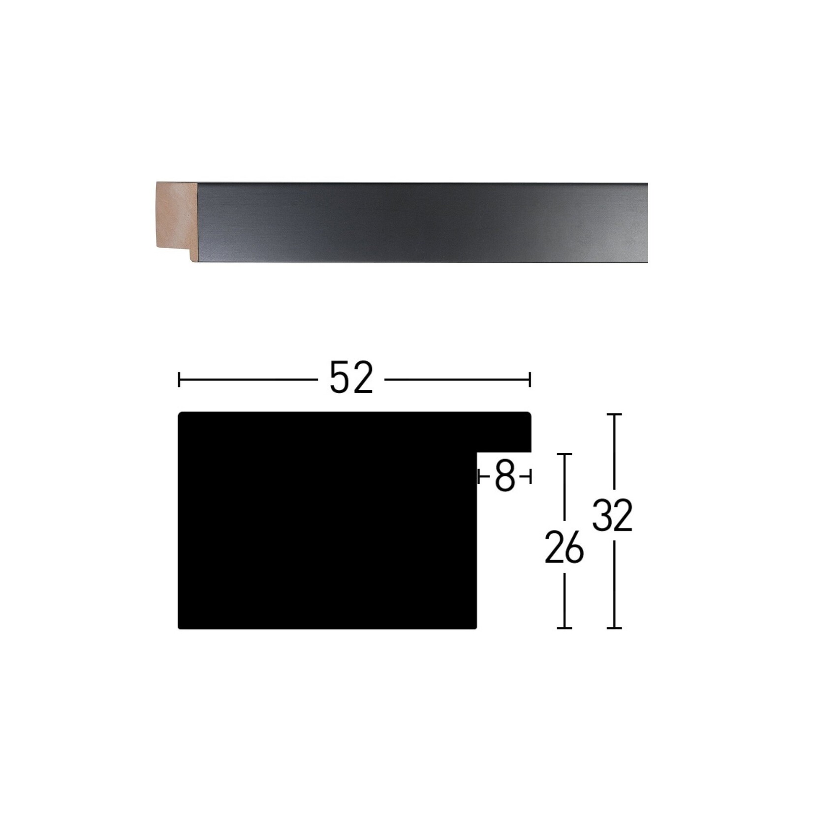 Maatwerk Blackwoods Black 52x32mm