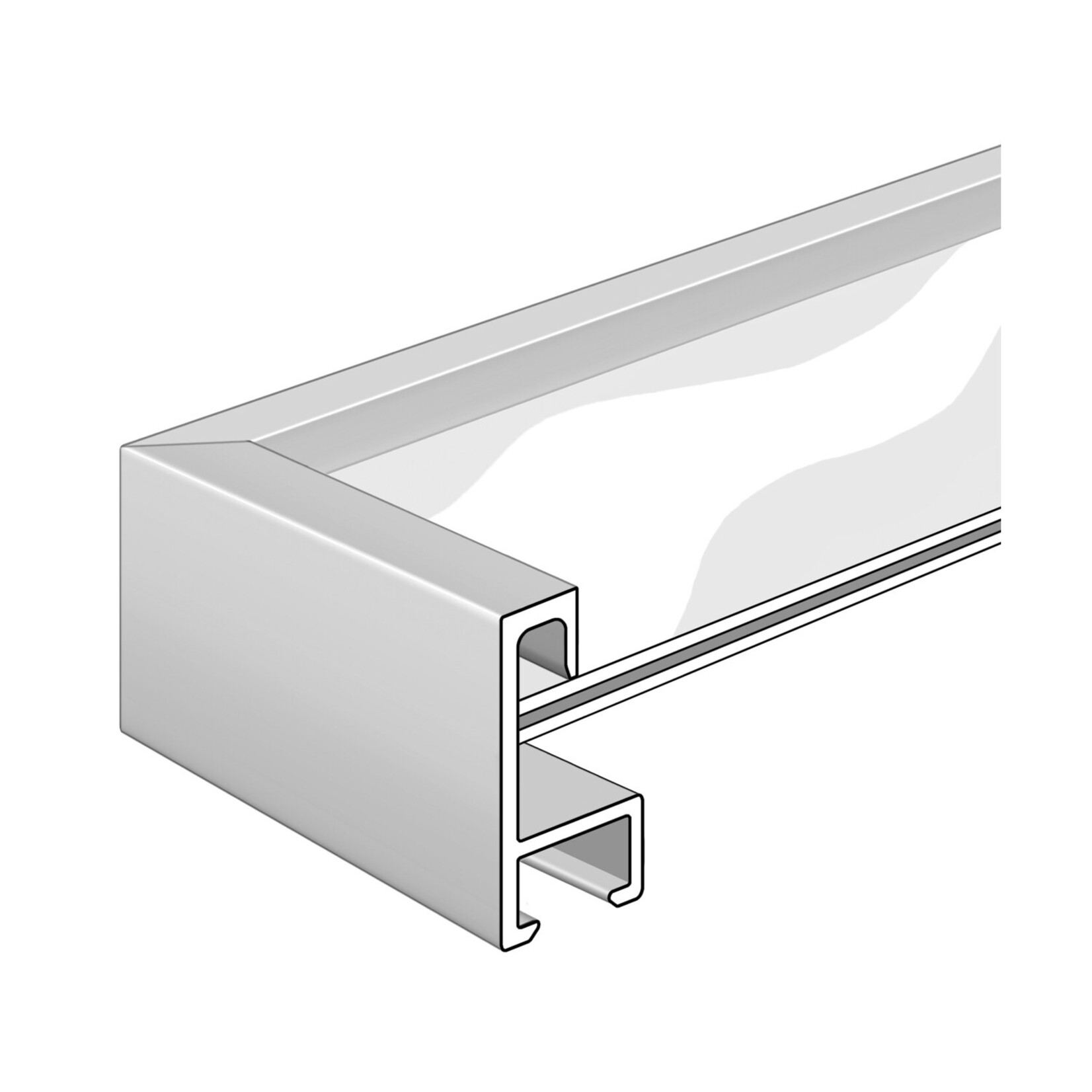 Maatwerk P 159 Frosted Silver