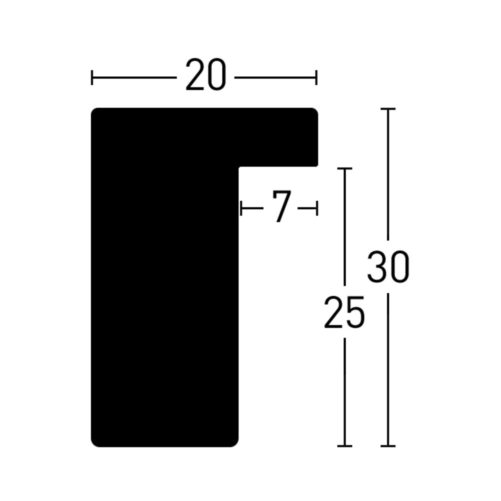 Maatwerk Fortuna Wit 20x30mm