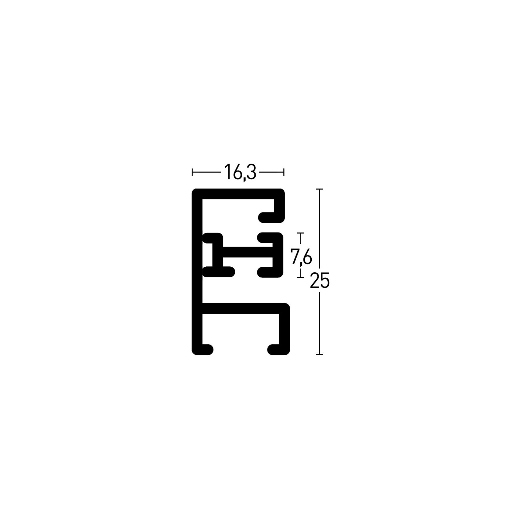 Maatwerk P 215 Matt Anodic Black