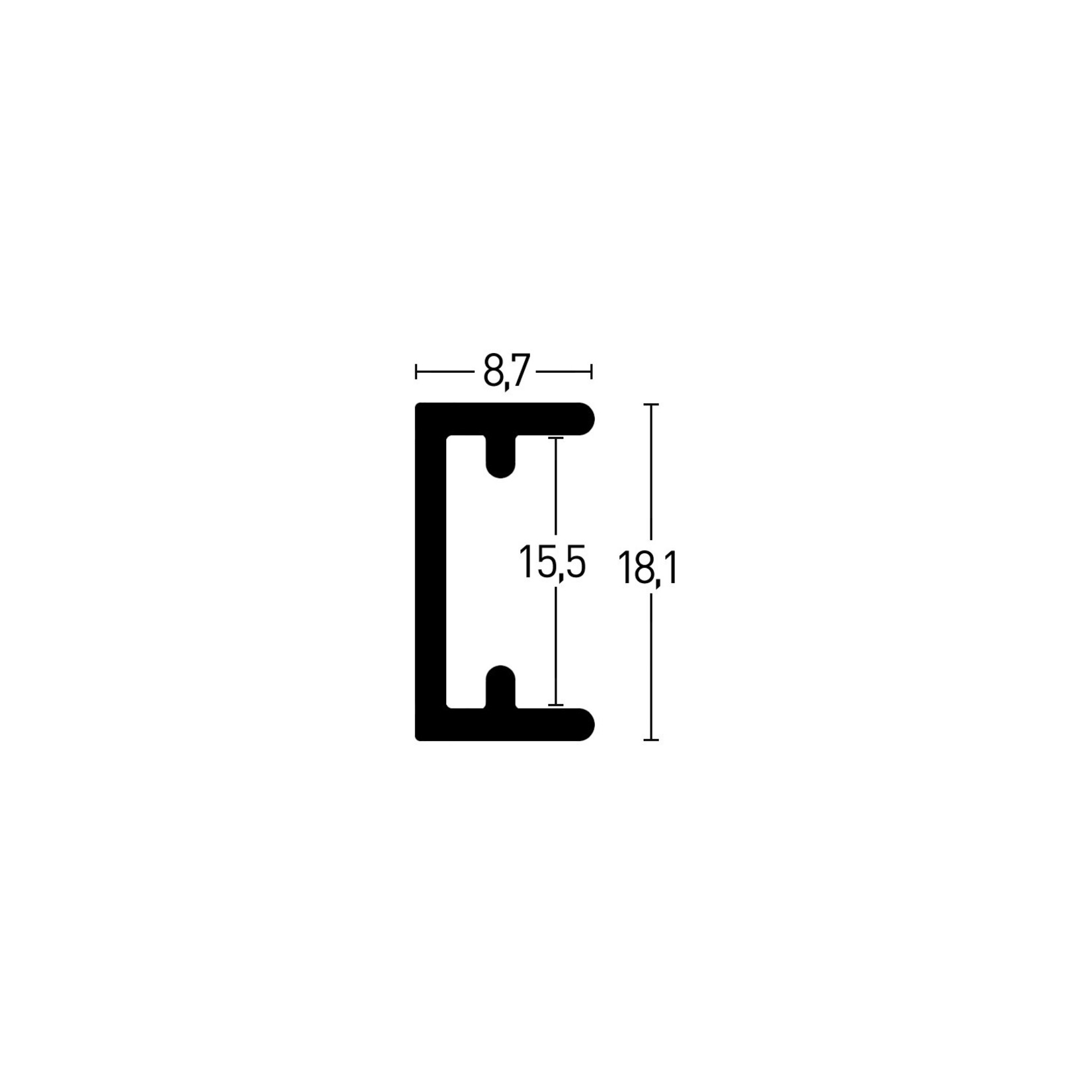 Maatwerk P 223 Polished Silver