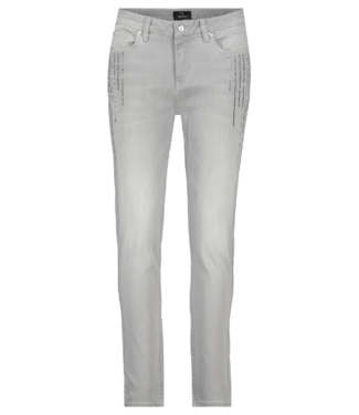 Monari Jeans mit Strass Streifen 408302