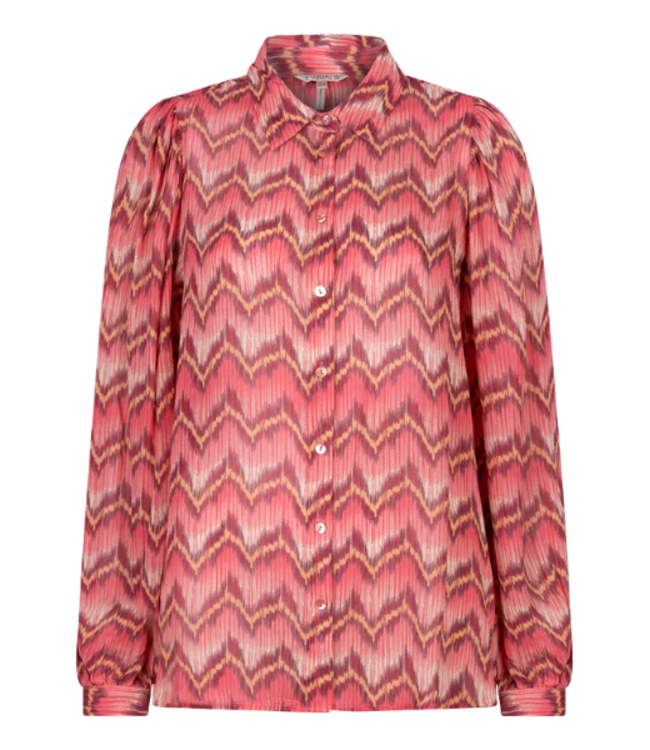 EsQualo Blouse Basic Zigzag Print