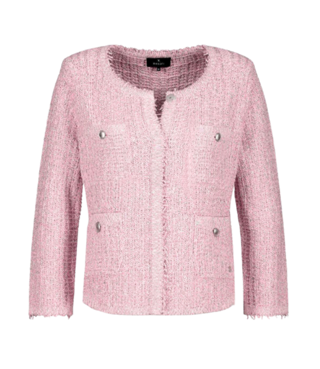 Monari Jasje Strickjacke Tweed Rundhals 3/4 408482