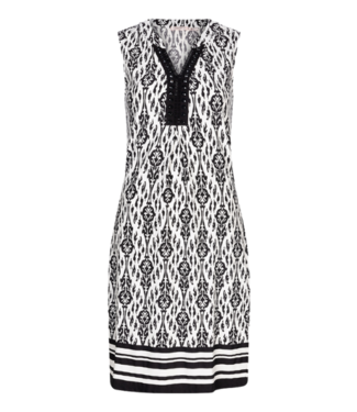 EsQualo Dress 2 Tone Ikat Print