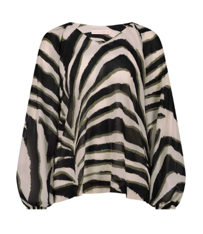 Studio Anneloes Elain Zebra Crepe Top 11841