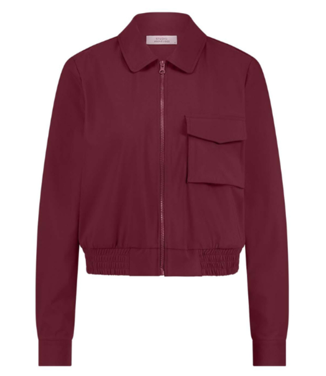 Studio Anneloes Mabel Bomber Jacket 11967 in Merlot Pepper Pepper Damesmode