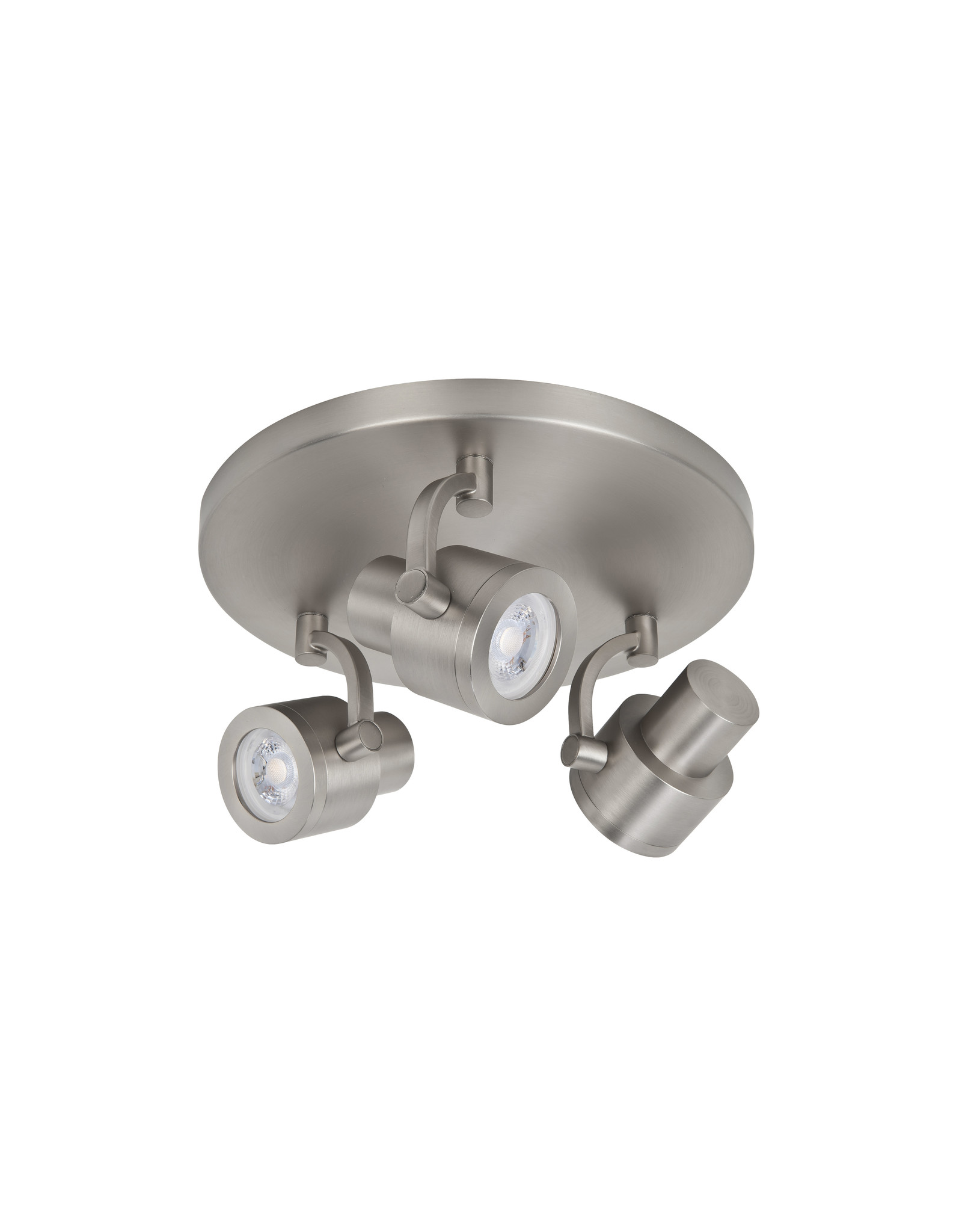 NML Alto Spot 3 Li. GU10 Rond Mat Nikkel  z.lampen