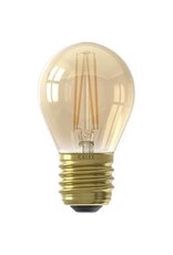 Calex Kogel P45 Goud Straight filament 220-240V 3.5W 250lm 2100K E27 Dimbaar met LED dimmer