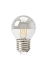 Calex LED volglas Kopspiegel Filament Kogellamp 220-240V 3.5W 250lm E27 P45, Chroom 2700K CRI80 Dimbaar
