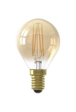 Calex Kogel P45 Goud Straight filament 220-240V 3.5W 250lm 2100K E14 Dimbaar met LED dimmer