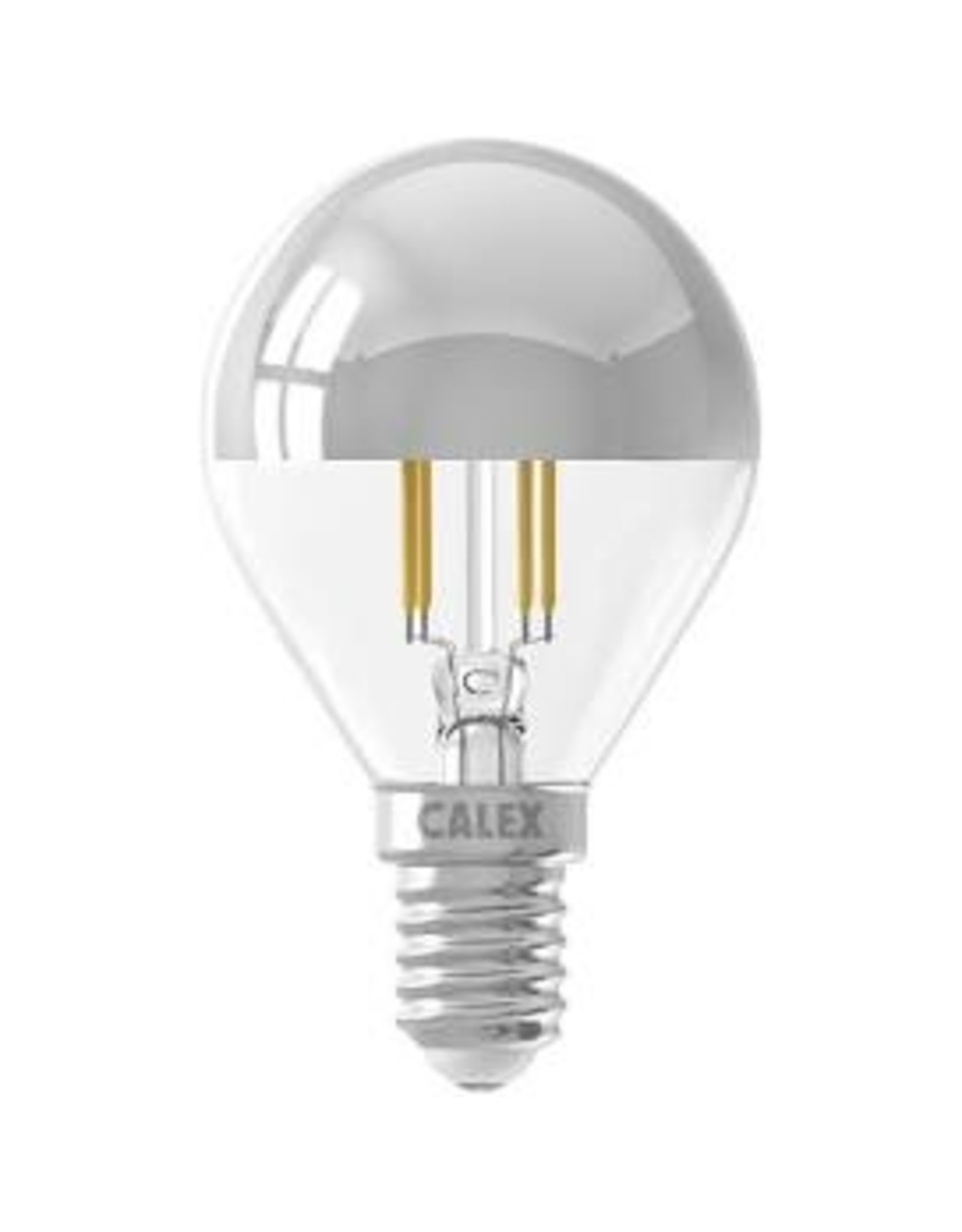 Calex Top mirror P45 Chrome Straight filament 220-240V 3.5W 250lm 2700K E14 dimmable via LED dimmer