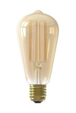 Calex Rustiek ST64 Goud Straight filament 220-240V 3.5W 250lm 2100K E27 Dimbaar met LED dimmer