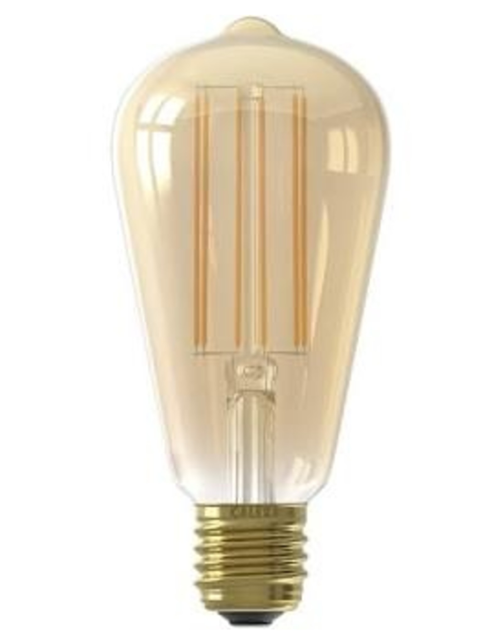 Calex Rustiek ST64 Goud Straight filament 220-240V 3.5W 250lm 2100K E27 Dimbaar met LED dimmer