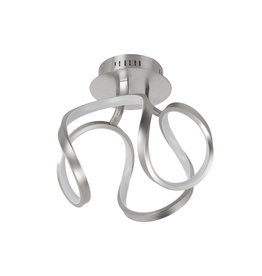 Highlight Kyra plafondlamp mat chroom Ø38 cm LED 25W 2700K dimbaar