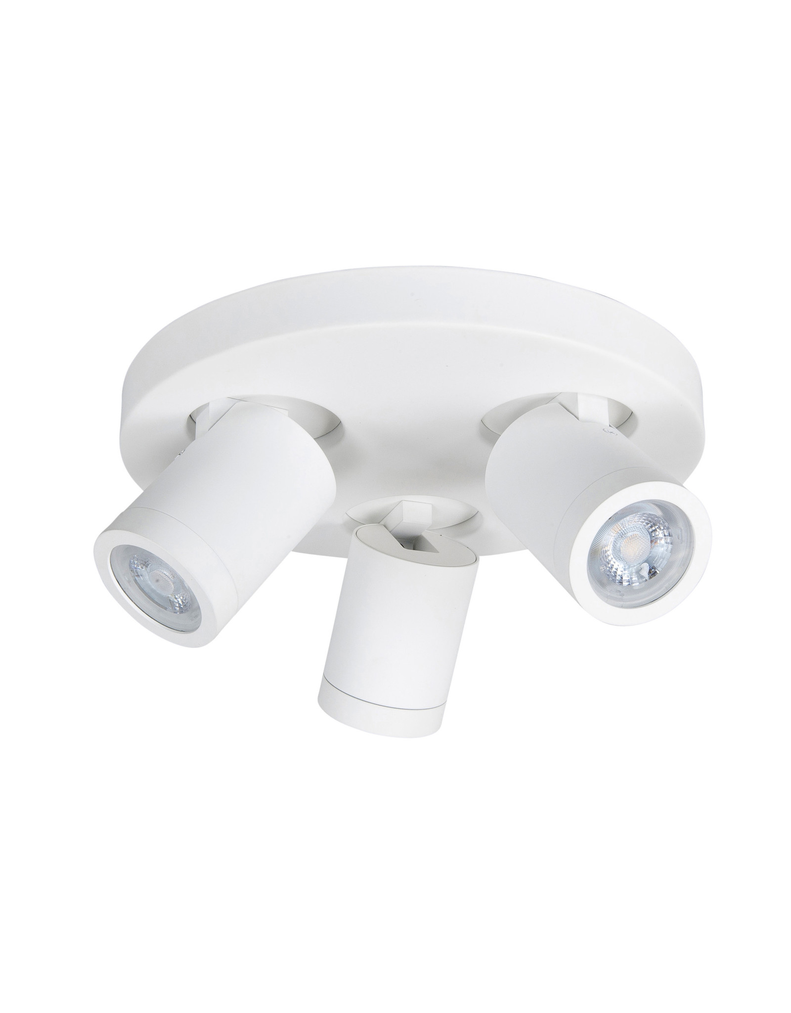 Oliver spot 3 X  GU10 LED IP44 rond Mat Wit zonder lampen