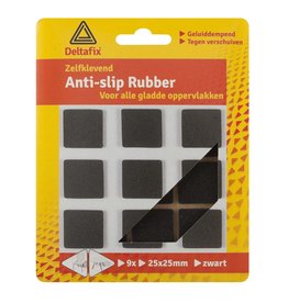 ANTI-SLIPRUBBER	ZWART	25 MM	25 MM