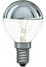 Global-Lux Kopspiegel kogellamp 15w E14 zilver 230V (6-182574 15w)