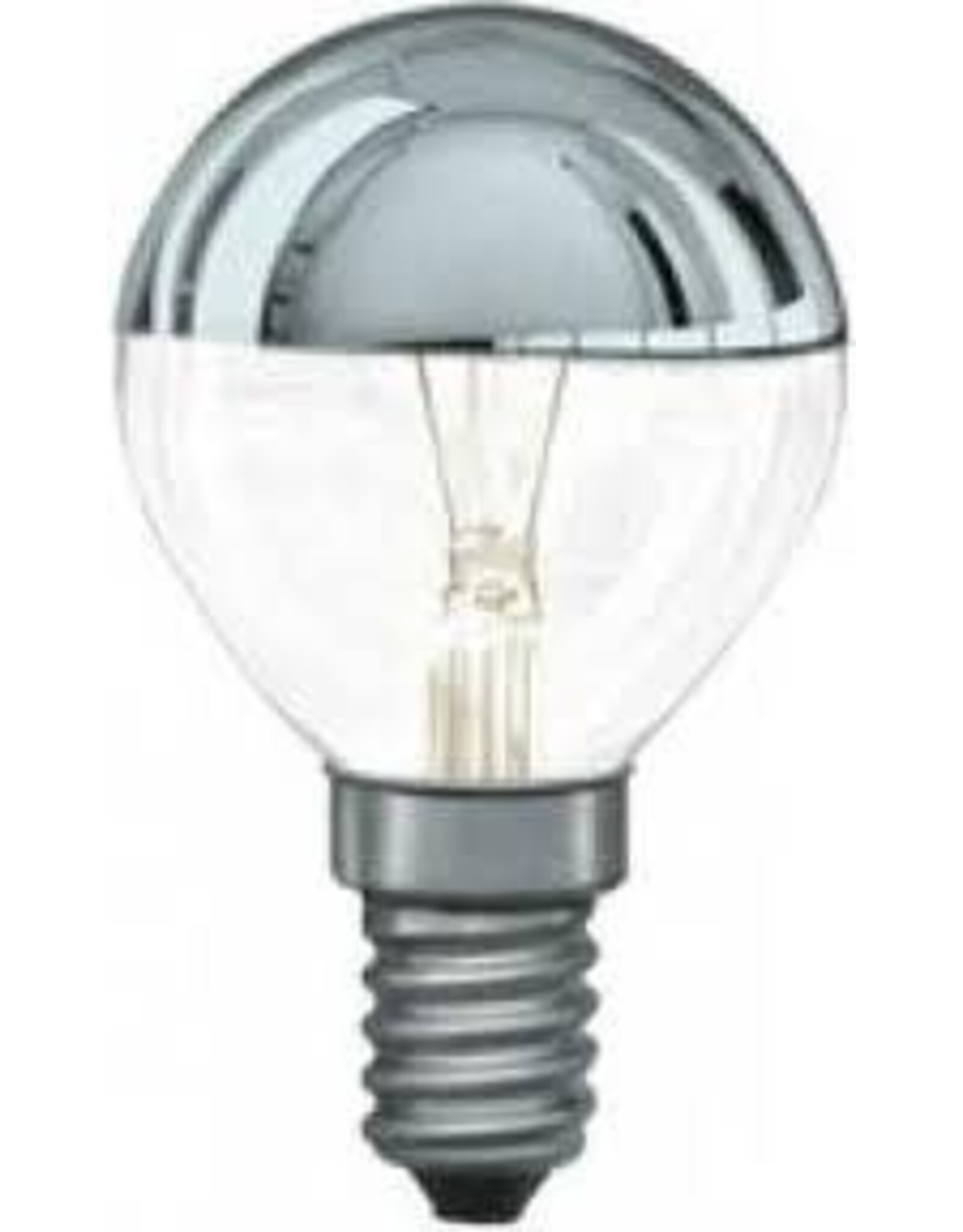 Global-Lux Kopspiegel kogellamp 15w E14 zilver 230V (6-182574 15w)